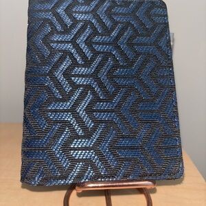 Geometric Blue and Black Passport Holder💙🖤